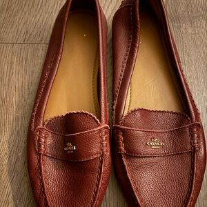 Coach Women's Burgandy Loafers